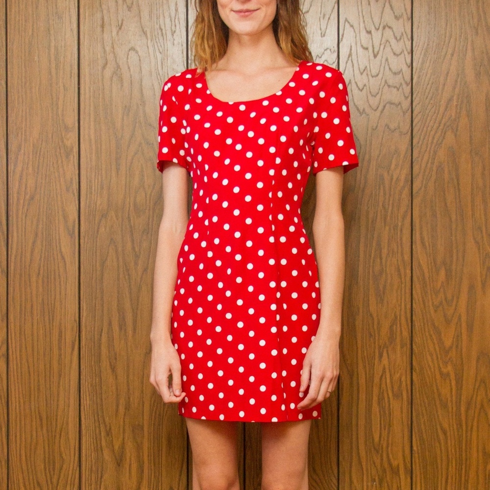 VTG Polka Dot Slim Mini Dress